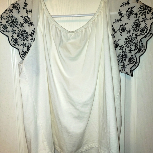 H&M Off-the-shoulder Embroidered Blouse - Picture 4 of 6
